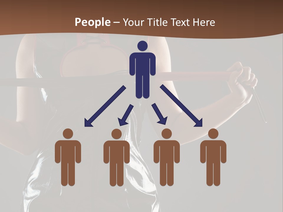 A Woman In A Latex Outfit Holding A Cane PowerPoint Template