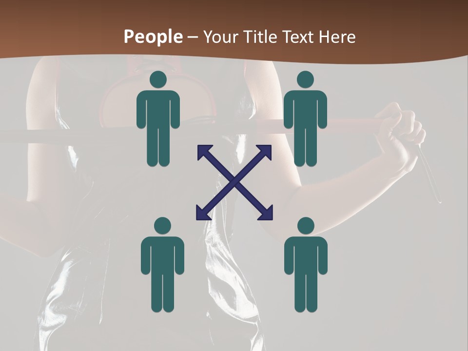 A Woman In A Latex Outfit Holding A Cane PowerPoint Template