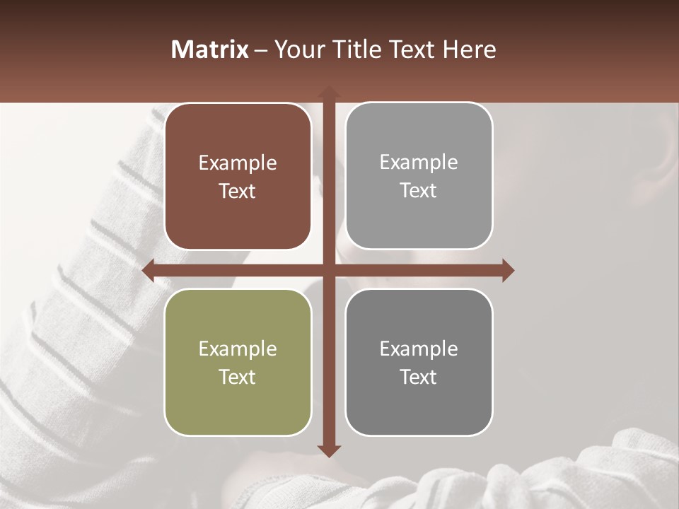 A Young Boy Holding His Head In His Hands PowerPoint Template