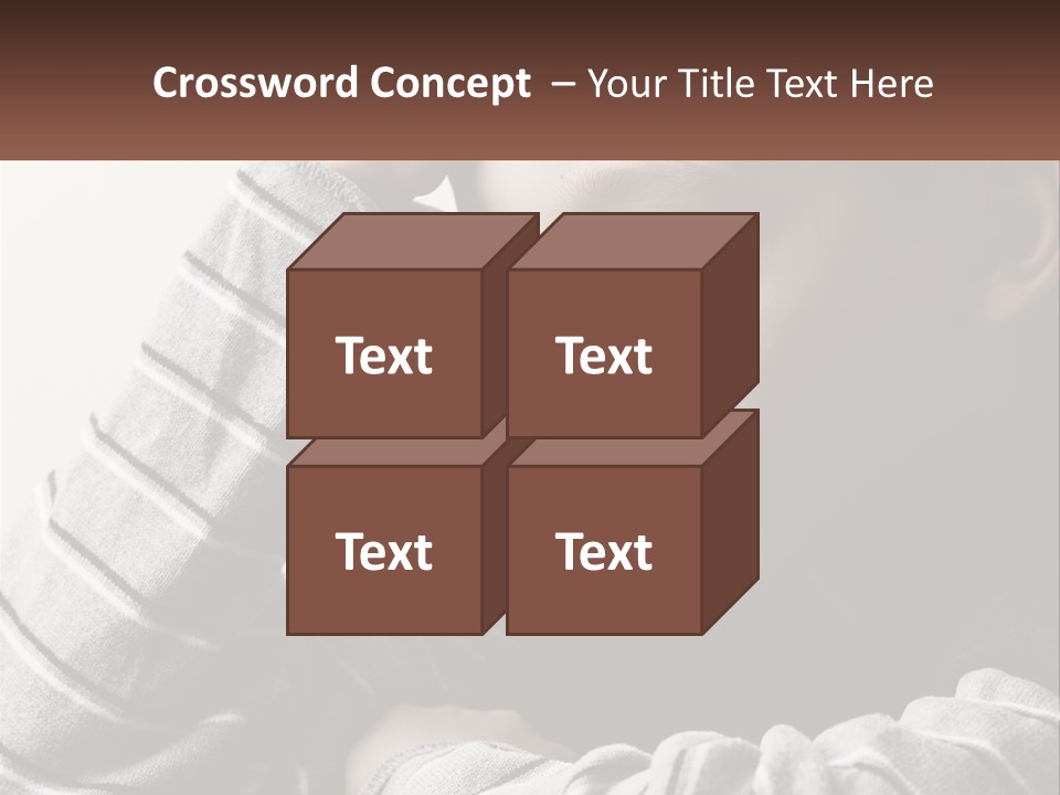 A Young Boy Holding His Head In His Hands PowerPoint Template