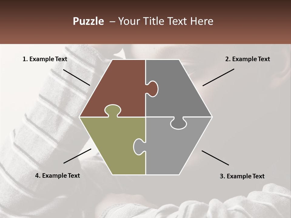 A Young Boy Holding His Head In His Hands PowerPoint Template