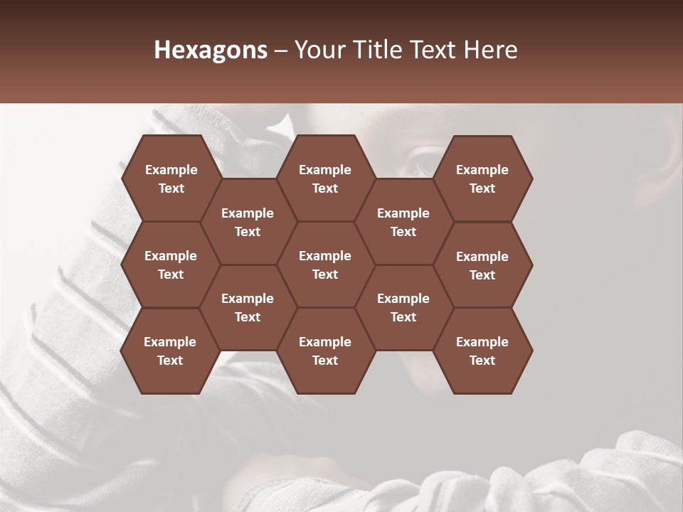 A Young Boy Holding His Head In His Hands PowerPoint Template