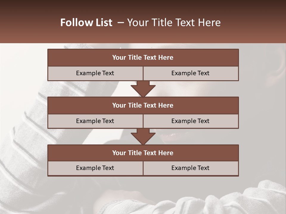 A Young Boy Holding His Head In His Hands PowerPoint Template