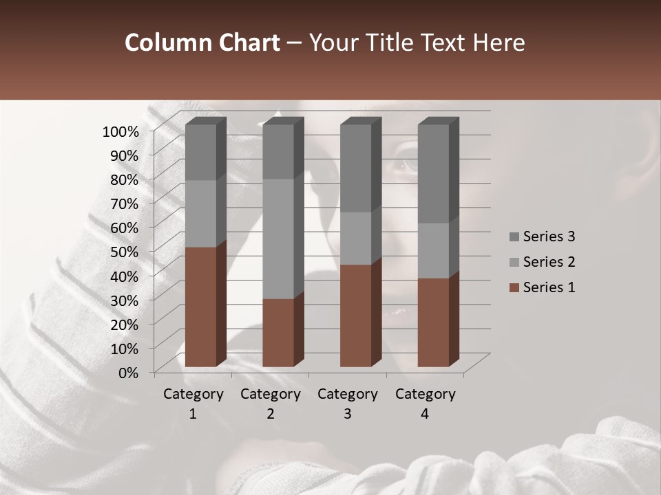 A Young Boy Holding His Head In His Hands PowerPoint Template