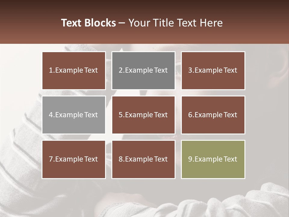 A Young Boy Holding His Head In His Hands PowerPoint Template