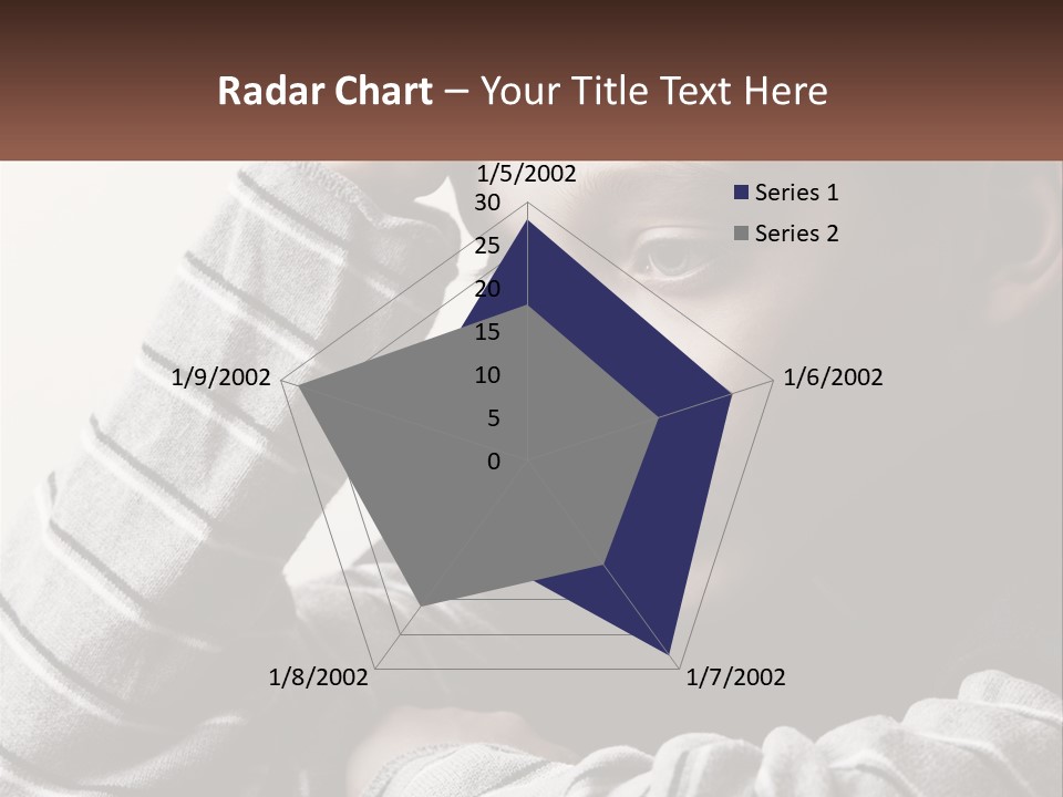 A Young Boy Holding His Head In His Hands PowerPoint Template
