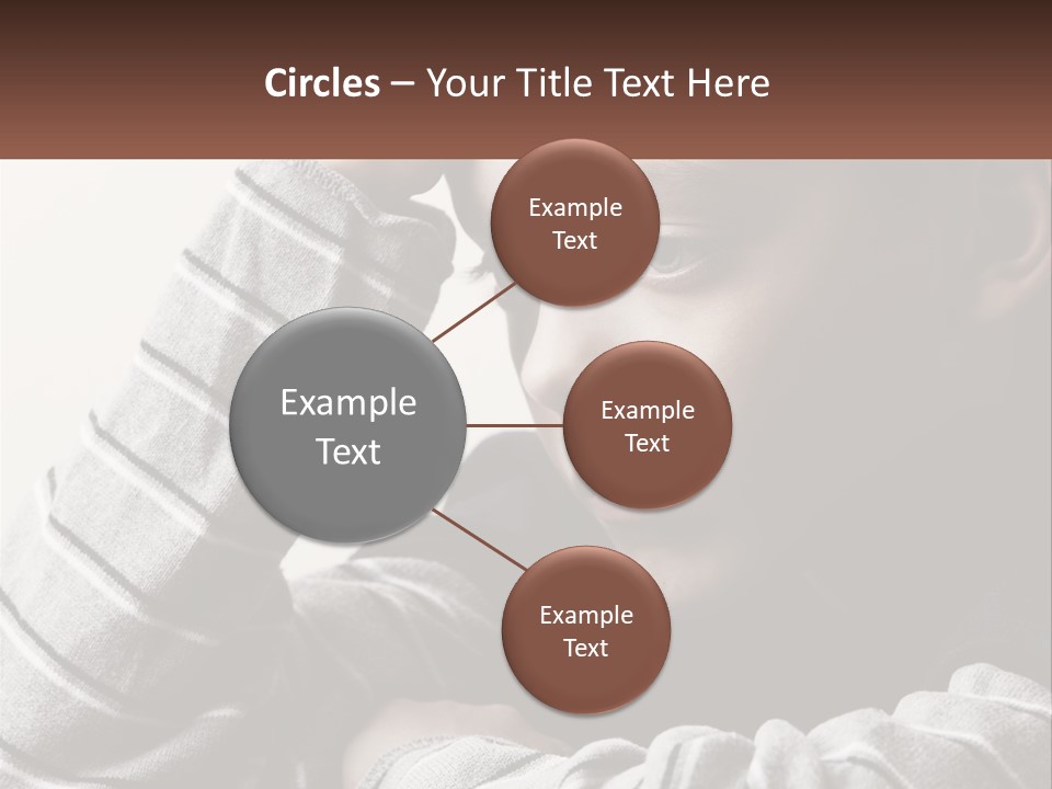 A Young Boy Holding His Head In His Hands PowerPoint Template