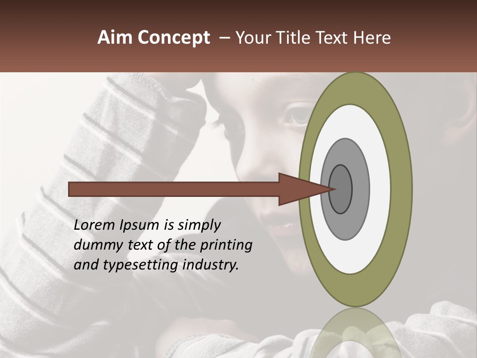 A Young Boy Holding His Head In His Hands PowerPoint Template