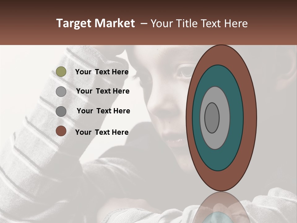 A Young Boy Holding His Head In His Hands PowerPoint Template