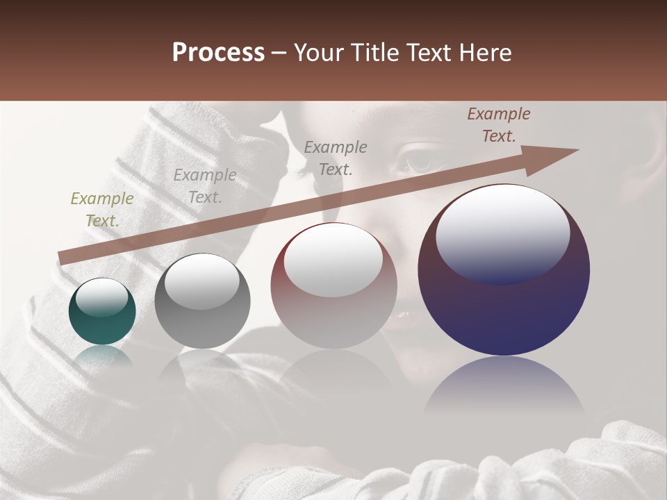 A Young Boy Holding His Head In His Hands PowerPoint Template