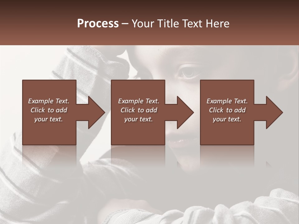 A Young Boy Holding His Head In His Hands PowerPoint Template