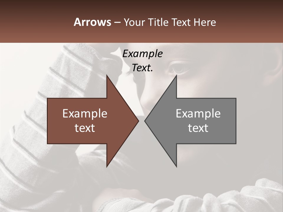 A Young Boy Holding His Head In His Hands PowerPoint Template