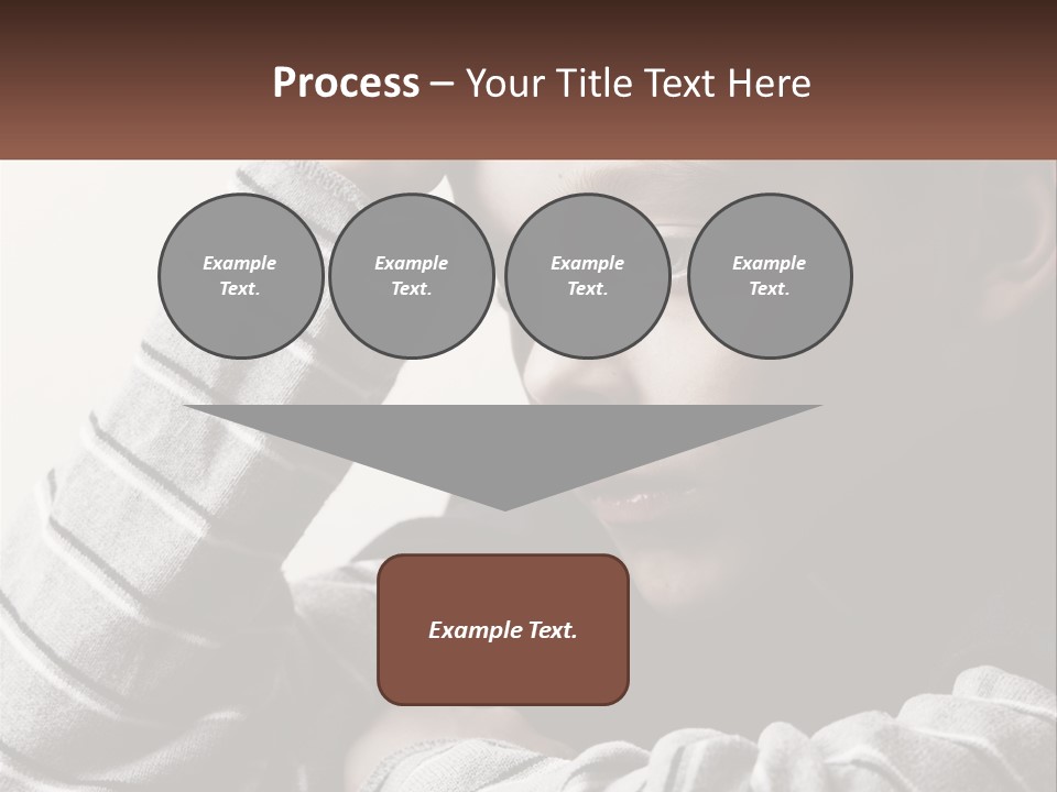 A Young Boy Holding His Head In His Hands PowerPoint Template