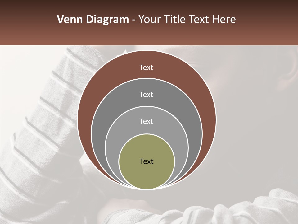 A Young Boy Holding His Head In His Hands PowerPoint Template