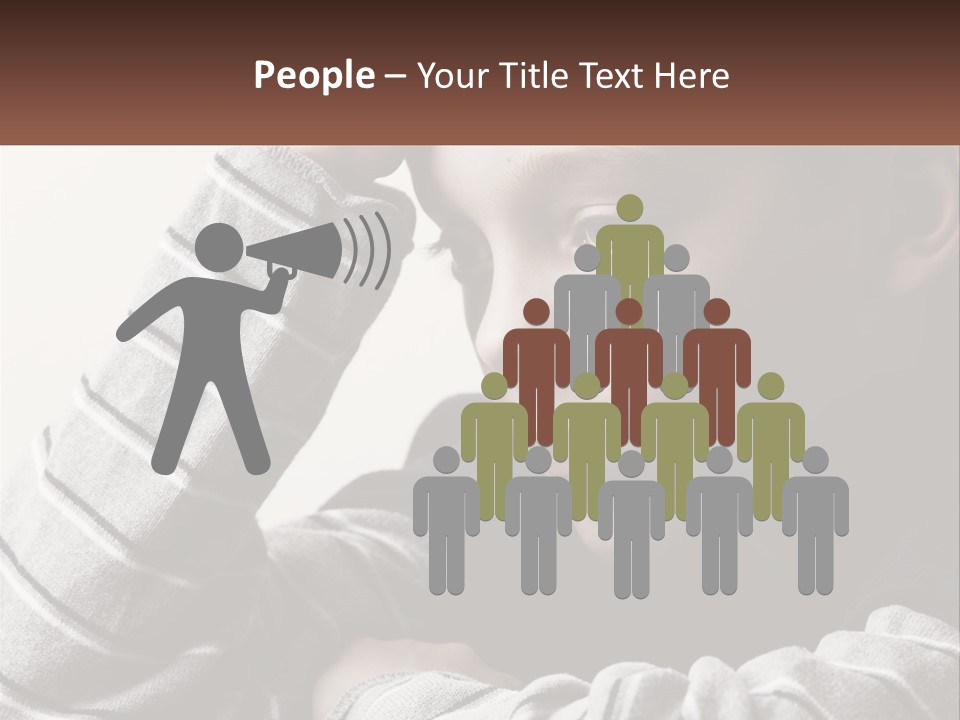 A Young Boy Holding His Head In His Hands PowerPoint Template