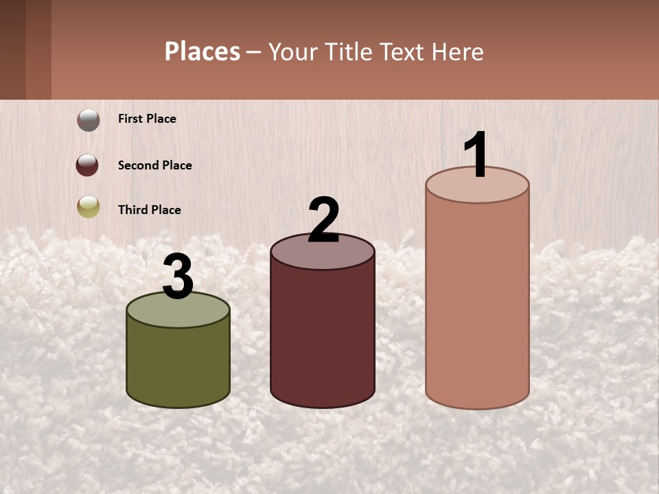 A Brown And White Carpet With A Name Tag On It PowerPoint Template