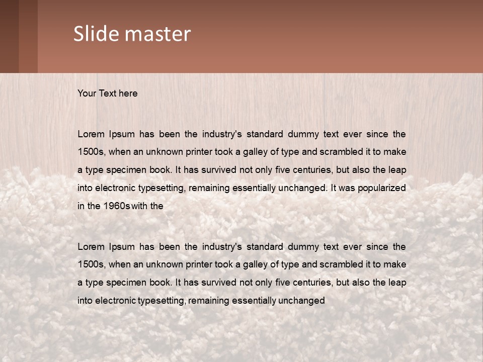 A Brown And White Carpet With A Name Tag On It PowerPoint Template