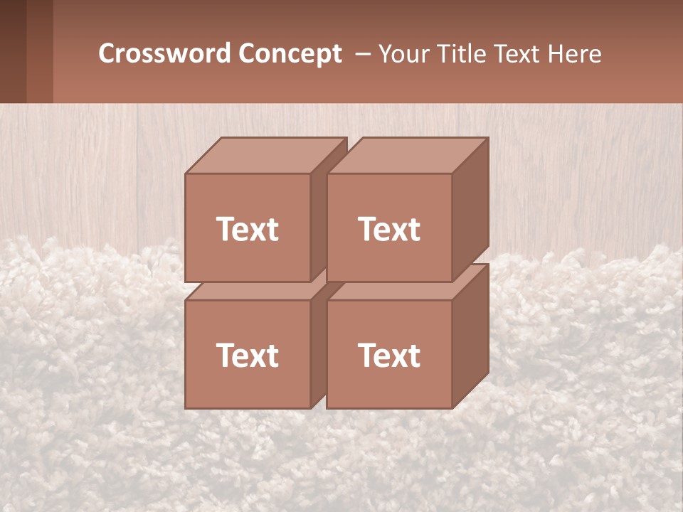 A Brown And White Carpet With A Name Tag On It PowerPoint Template