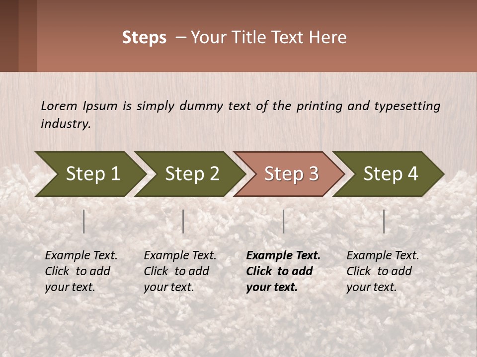 A Brown And White Carpet With A Name Tag On It PowerPoint Template