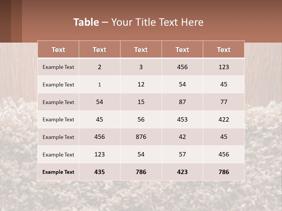 A Brown And White Carpet With A Name Tag On It PowerPoint Template