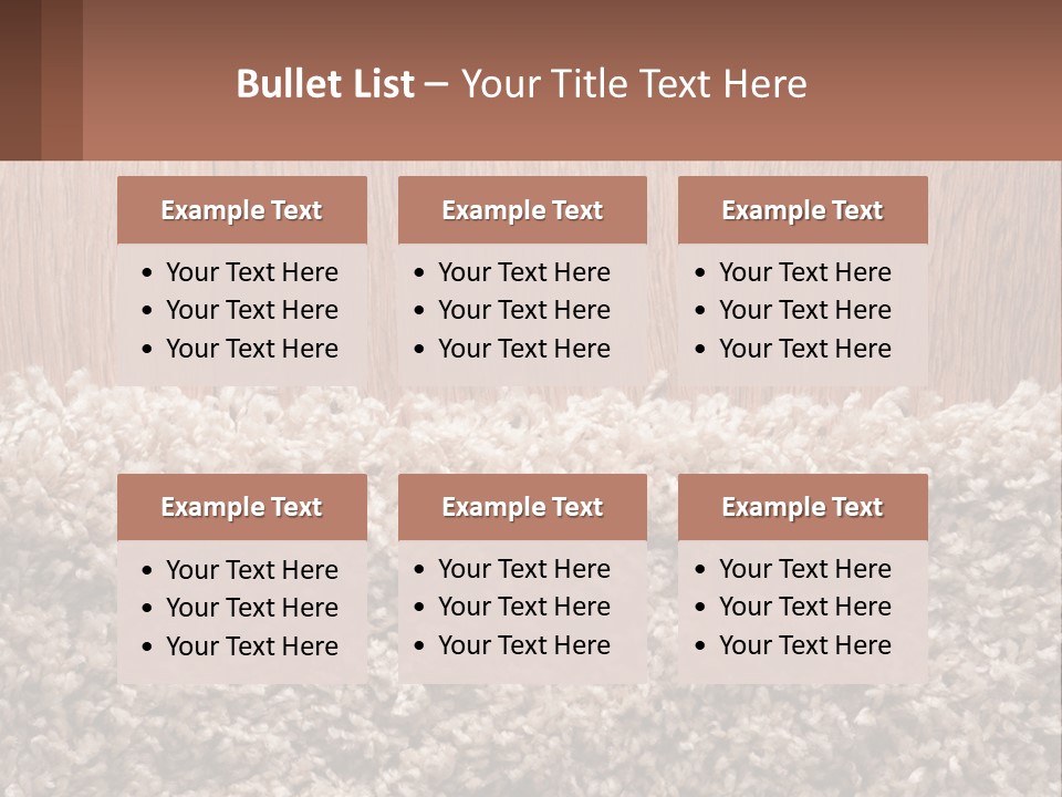 A Brown And White Carpet With A Name Tag On It PowerPoint Template