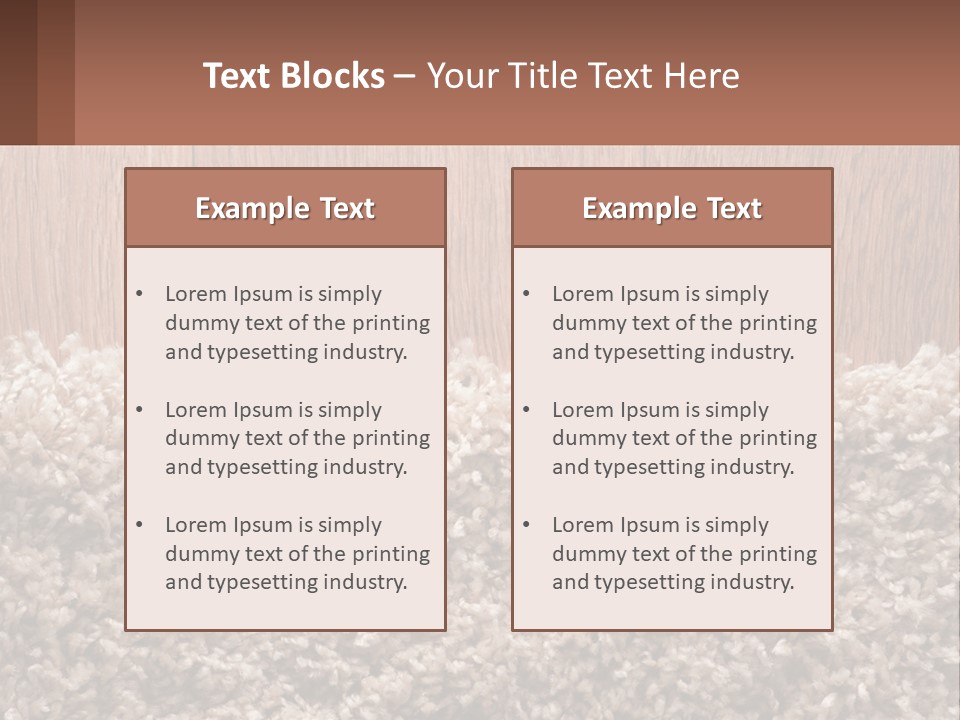 A Brown And White Carpet With A Name Tag On It PowerPoint Template