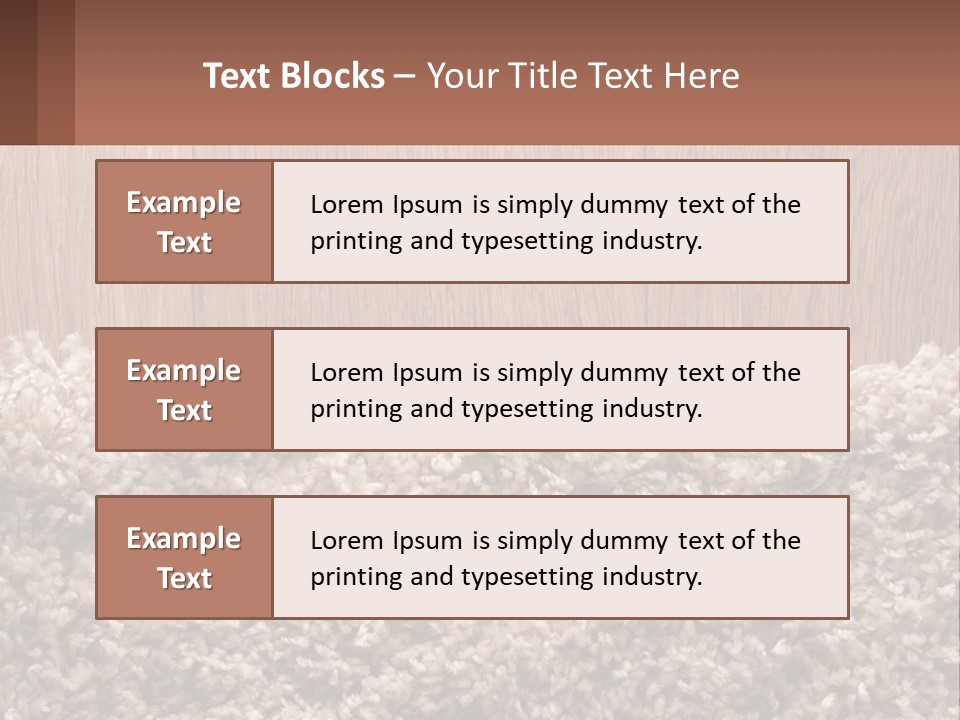 A Brown And White Carpet With A Name Tag On It PowerPoint Template
