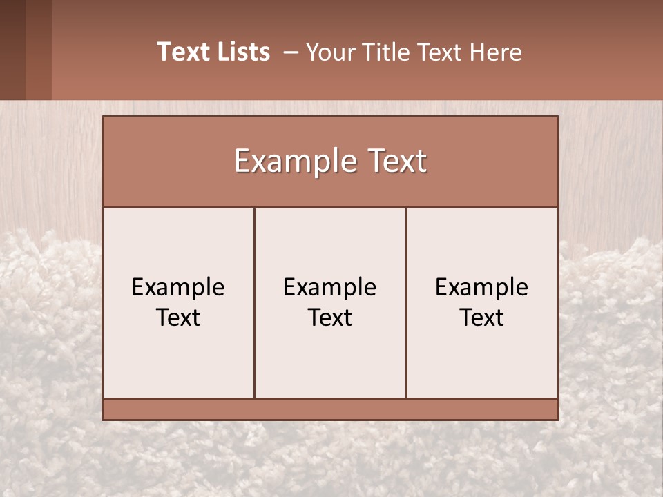 A Brown And White Carpet With A Name Tag On It PowerPoint Template