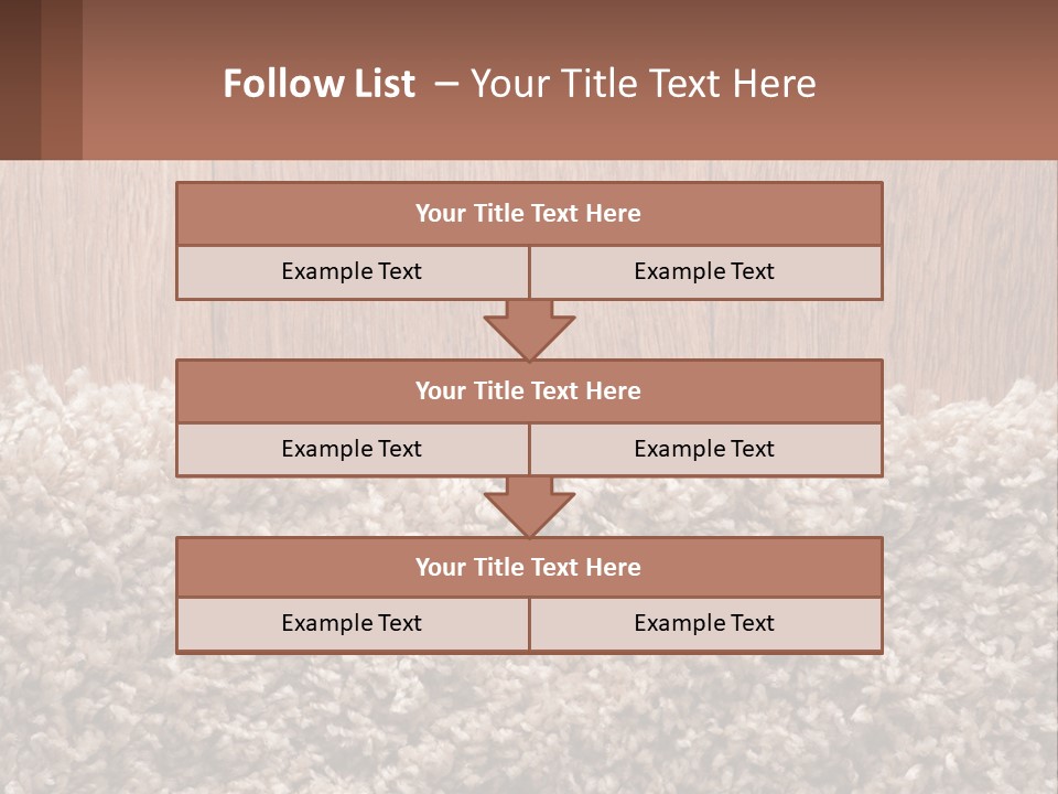 A Brown And White Carpet With A Name Tag On It PowerPoint Template