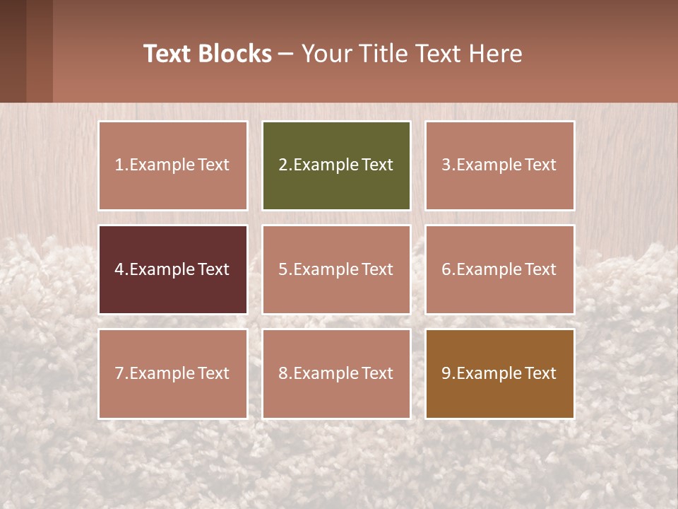 A Brown And White Carpet With A Name Tag On It PowerPoint Template