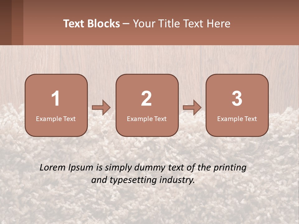 A Brown And White Carpet With A Name Tag On It PowerPoint Template
