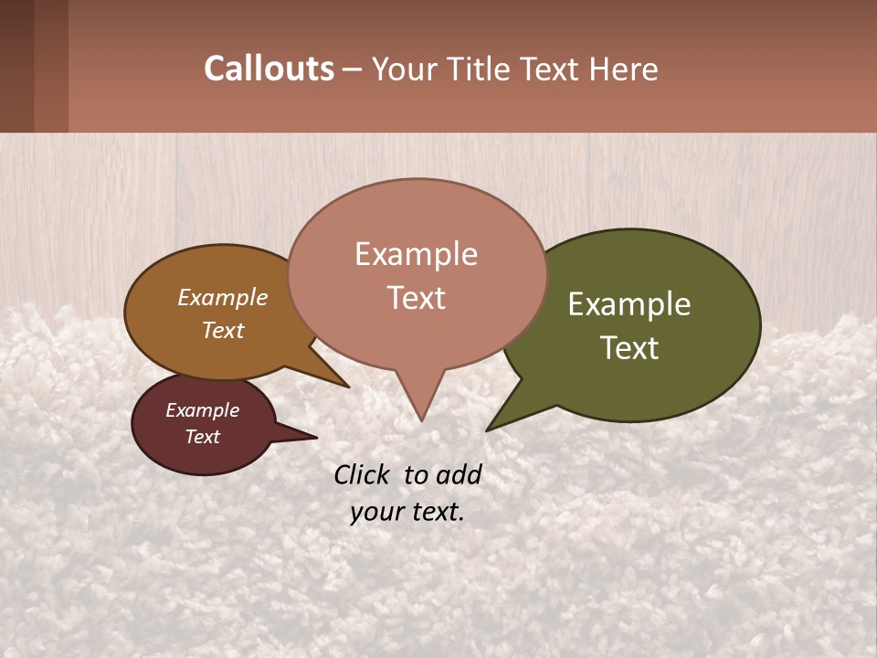 A Brown And White Carpet With A Name Tag On It PowerPoint Template