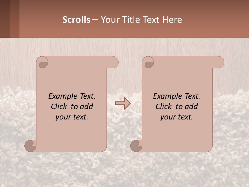 A Brown And White Carpet With A Name Tag On It PowerPoint Template