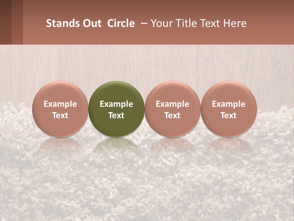 A Brown And White Carpet With A Name Tag On It PowerPoint Template