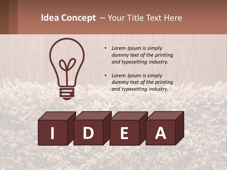 A Brown And White Carpet With A Name Tag On It PowerPoint Template