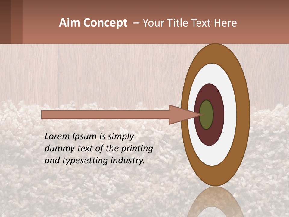 A Brown And White Carpet With A Name Tag On It PowerPoint Template