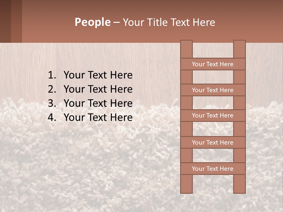 A Brown And White Carpet With A Name Tag On It PowerPoint Template