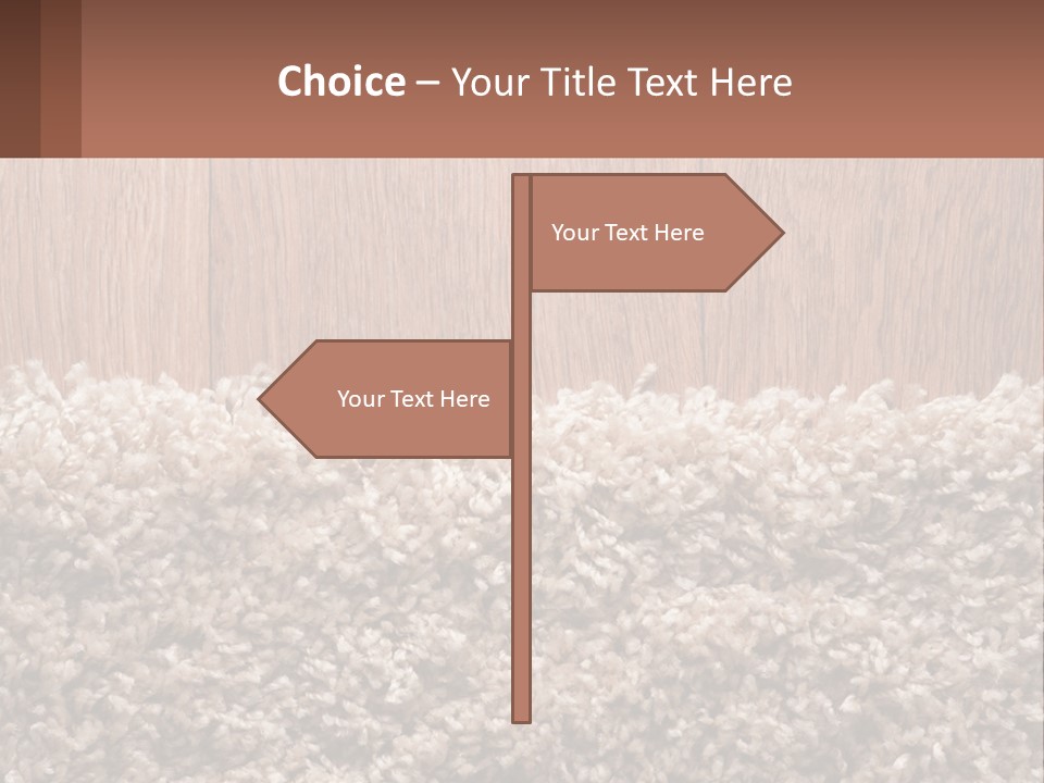 A Brown And White Carpet With A Name Tag On It PowerPoint Template