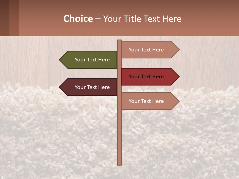 A Brown And White Carpet With A Name Tag On It PowerPoint Template