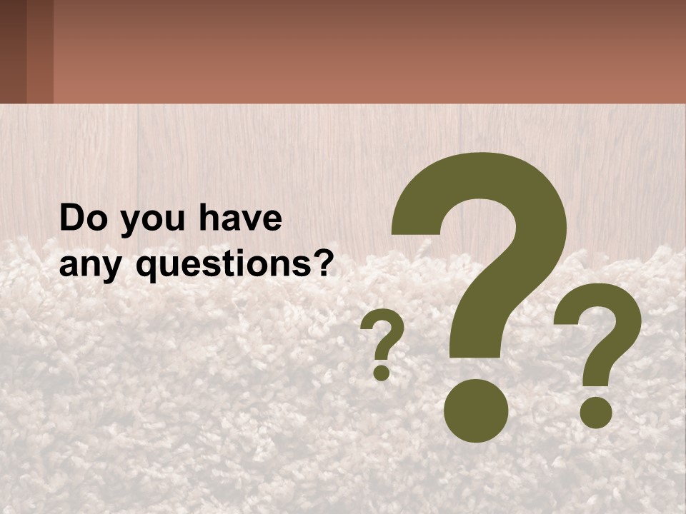 A Brown And White Carpet With A Name Tag On It PowerPoint Template