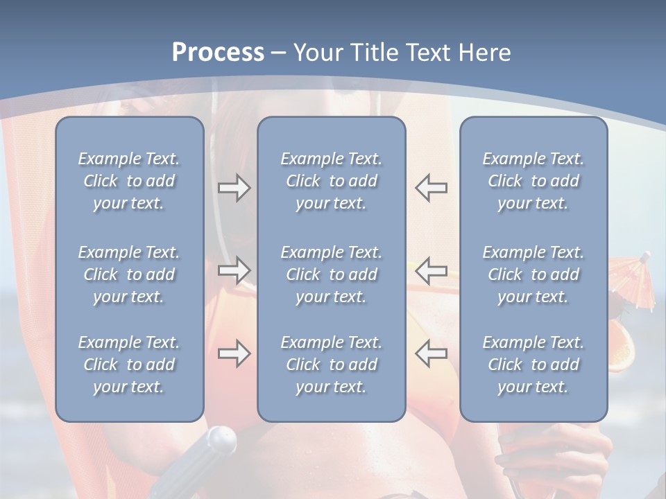 A Woman In An Orange Bikini Sitting On A Beach Chair PowerPoint Template