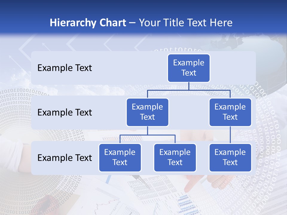 A Group Of People Working On Papers With A Globe In The Background PowerPoint Template