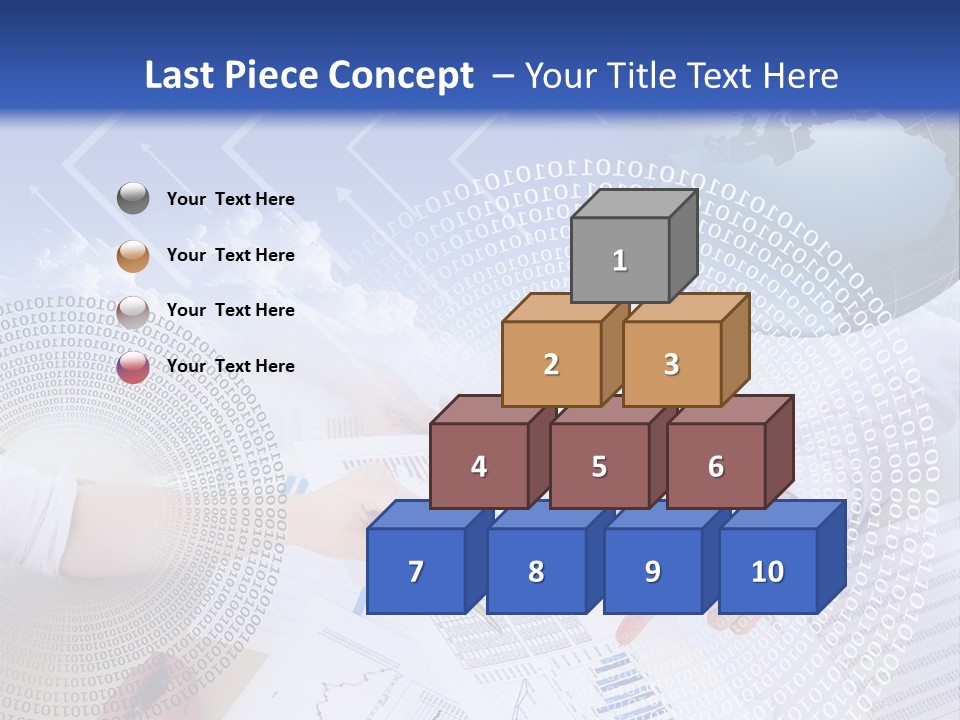A Group Of People Working On Papers With A Globe In The Background PowerPoint Template
