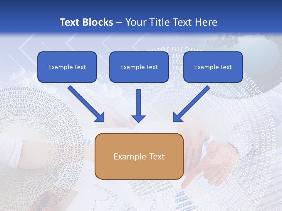 A Group Of People Working On Papers With A Globe In The Background PowerPoint Template