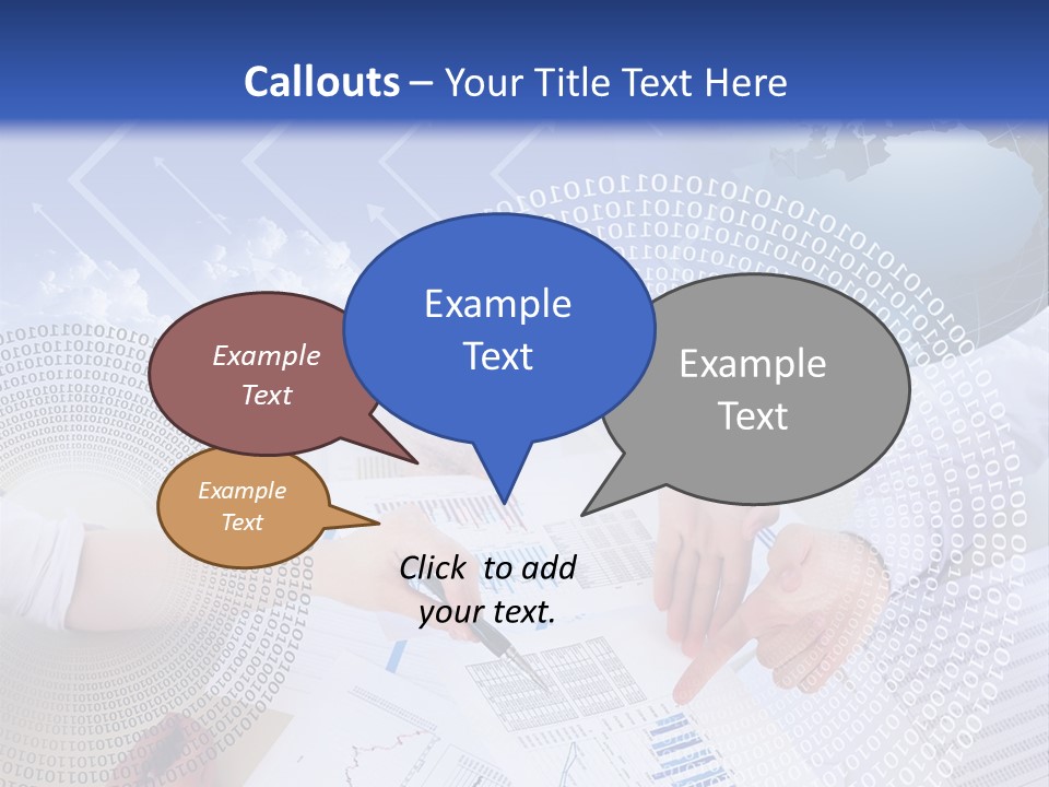 A Group Of People Working On Papers With A Globe In The Background PowerPoint Template