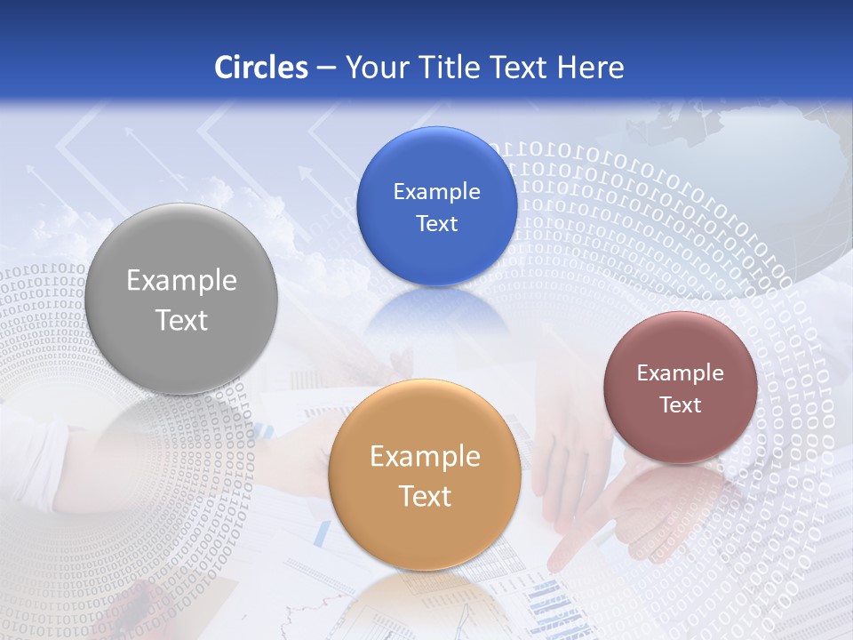 A Group Of People Working On Papers With A Globe In The Background PowerPoint Template