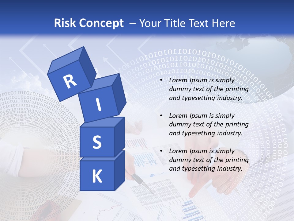 A Group Of People Working On Papers With A Globe In The Background PowerPoint Template