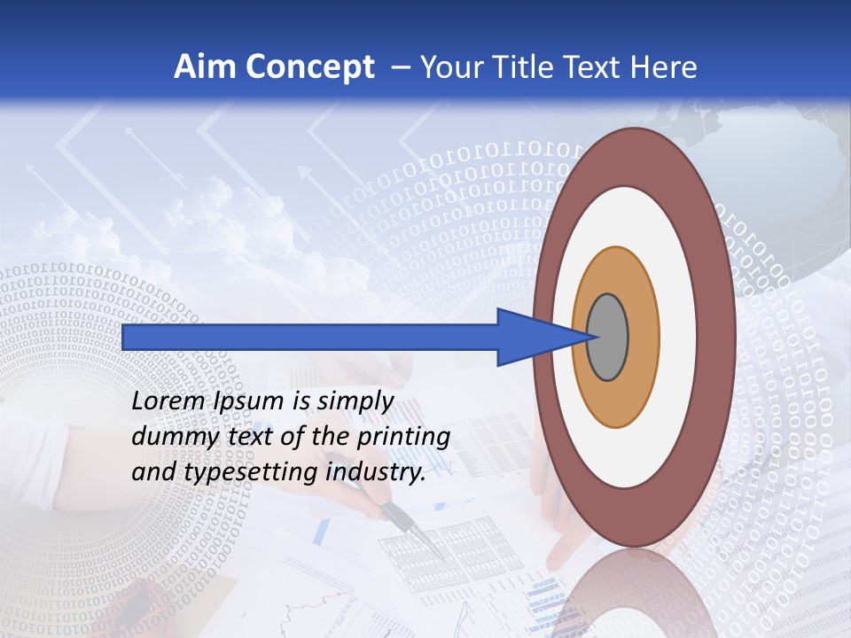 A Group Of People Working On Papers With A Globe In The Background PowerPoint Template