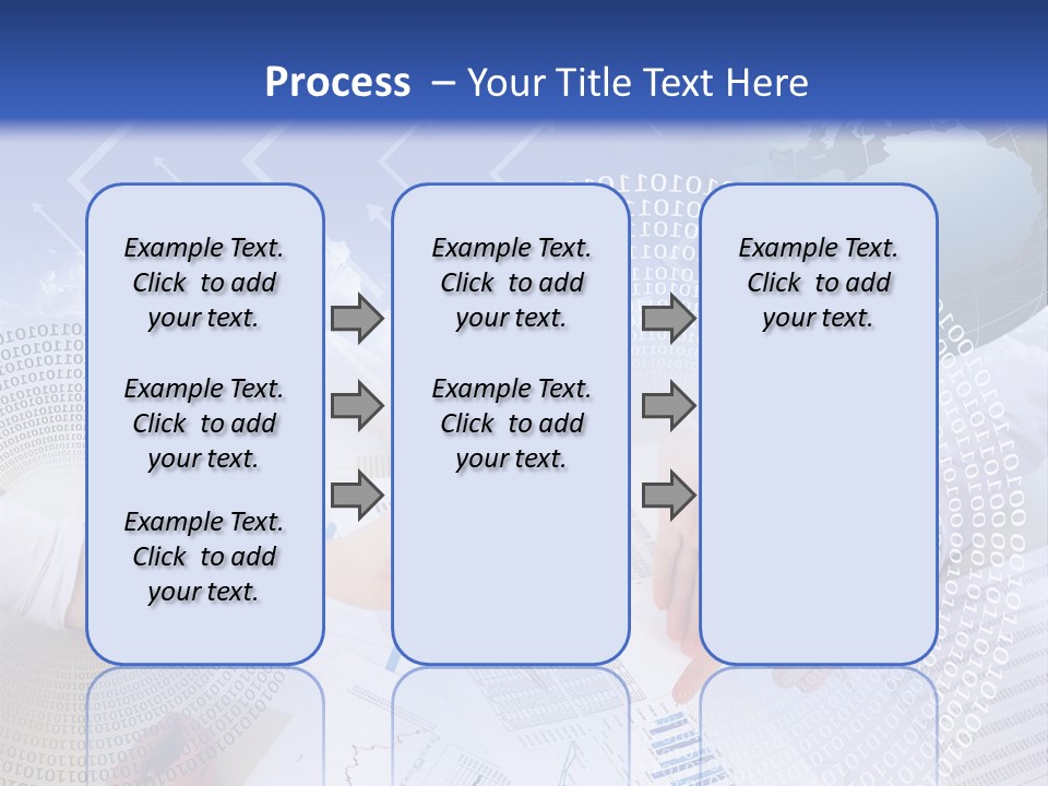 A Group Of People Working On Papers With A Globe In The Background PowerPoint Template