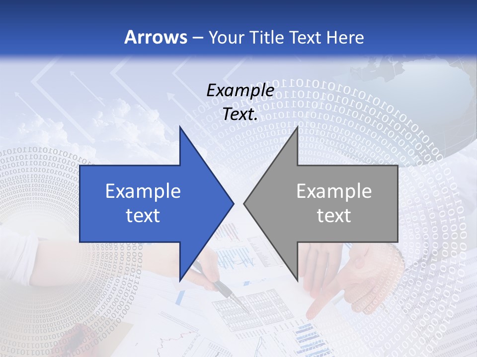 A Group Of People Working On Papers With A Globe In The Background PowerPoint Template